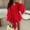Style1-Red dresses for women, variant on Mceream Women's Loose Fit Wrap Dress with Tie Waist, Bell Sleeve, Casual Linen Look for Summer Beach & Vacation Outfits – Comfortable & Breathable Red XXL
