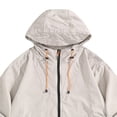 thumbnail image 3 of Maqroz Veste de Soleil pour Homme UPF 50++ à Capuche à Fermeture Éclair Intégrale Protection UV SPF Rafraîchissante Légère avec Poches Été Ajustable Séchage Rapide Veste de Sport de Piste Randonnée Pêche Plein Air Beige TTG, 3 of 4