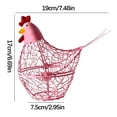thumbnail image 3 of Iron Kitchen Basket Decoration, Chicken-Shaped Storage Rack for Eggs, Ginger & Garlic, Home Craft Wind Lamp for Kitchen, Dining Room & Party Decor, Green Iron Art, 3 of 7