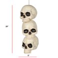 thumbnail image 2 of Halloween Decoration Hanging Human Skull 29"H, Bone Color, 2 of 5