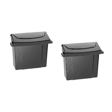 Alpine Industries Black Durable Plastic Sanitary Napkin Receptacle 2 Pack