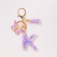 thumbnail image 4 of TopLLC Tools&Home Improvement Initial Letter Keychains For Women Tassel Purple Cute Car Keychain For Wallet Backpack Bag A chopper, 4 of 4
