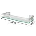 thumbnail image 3 of Tempered Glass Shelf with Aluminium Rail | 1 Tier | M&W, 3 of 5