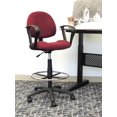 thumbnail image 2 of Bowery Hill Fabric Drafting Stool with Loop Arms in Burgundy, 2 of 8
