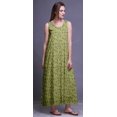 thumbnail image 2 of Bimba Robe de Nuit Maxi en Rayonne pour Femmes, Imprimée, Sans Manches, Robe de Nuit Maxi - S, 2 of 5