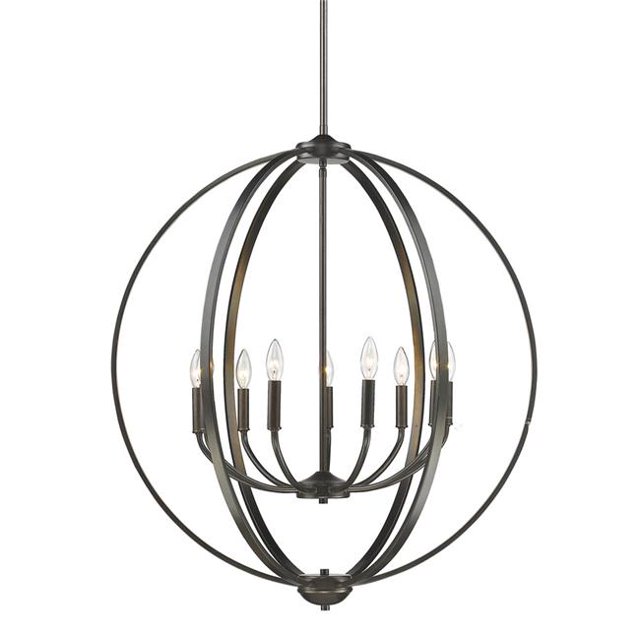 Golden Lighting 3167-9 EB Colson EB 31 in. 9 Lustre Léger&44; Bronze