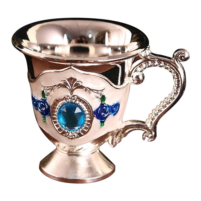 Wzzjkit Household Essentials Household Metal White Wine Glass Alloy Pattern Gemstoned Decoration Classical Wineware Many Options To Choose From