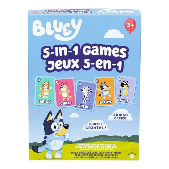 Jeux de cartes Bluey 5 en 1