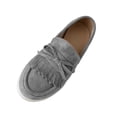 thumbnail image 1 of Wdhugt Mocassins pour Femmes à Semelle Plate, Bout Rond, Design à Enfiler, Style Décontracté de Printemps, Tige en Flocage, Taille 5.5 Us, 1 of 9