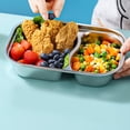 thumbnail image 4 of Aihimol Plateau d'Assiettes Compartimentées en Acier Inoxydable, Plat de Service Compact, Collation pour le Souper, Plats de Camping, 4 of 6