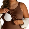 thumbnail image 2 of Débardeurs Fluides de Travail pour Femmes Grande Taille Débardeurs Côtelés pour Femmes Col Rond Sans Manches Décontracté Basique à Bretelles Camisole Ajustée Marron TG, 2 of 9
