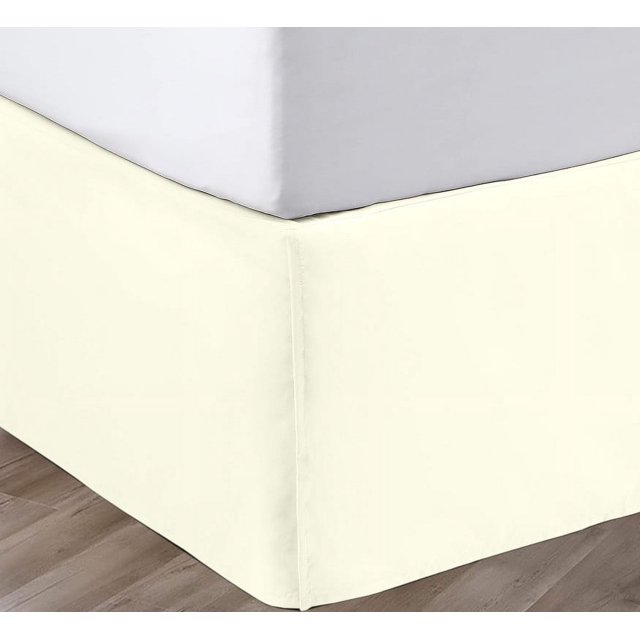 SGI Bedding 10 Inch Pleated Bed Skirt | Microfiber Bed Skirt | Fade Resistant, Wrinkle Free, Anti-static, Decorative, Extra Storage Space, Clutter-Free | Queen, Ivory
