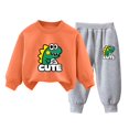thumbnail image 2 of Pisexur Ensemble de Vêtements d'Automne pour Bébés Filles Garçons 2 Pcs Mode Décontractée Imprimé Mignon Manches Longues Col Rond Chandails en Molleton et Pantalons de Survêtement Ensemble de Survêtement pour Enfants Filles Garçons 3-8 Ans, 2 of 4