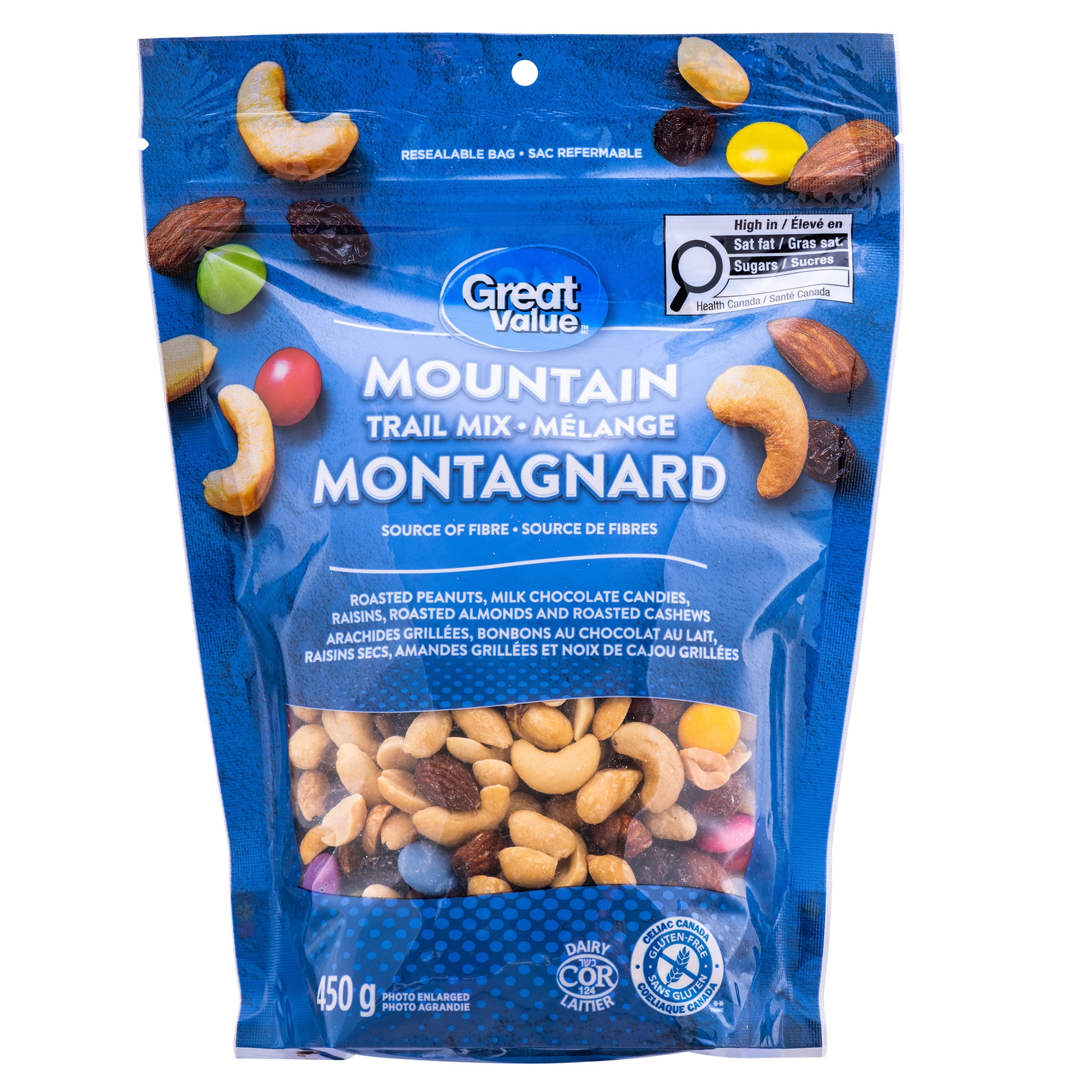 Great Value Mountain Trail Mix, Gluten Free, Made in Canada, 450 g