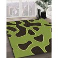 thumbnail image 3 of Ahgly Tapis d'Intérieur Lavable en Machine Carré Vert Pistache Transitionnel, 5 Pieds Carré, 3 of 7