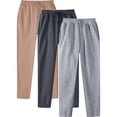 thumbnail image 1 of Kcodviy Male Hip Hop Pants Open Leg Pants Casual Solid Color Track Mens Relaxed Fit Cuff Lace Up Workout Mens Workout Pants with Pockets Pants with Pocket Pcs, 1 of 3
