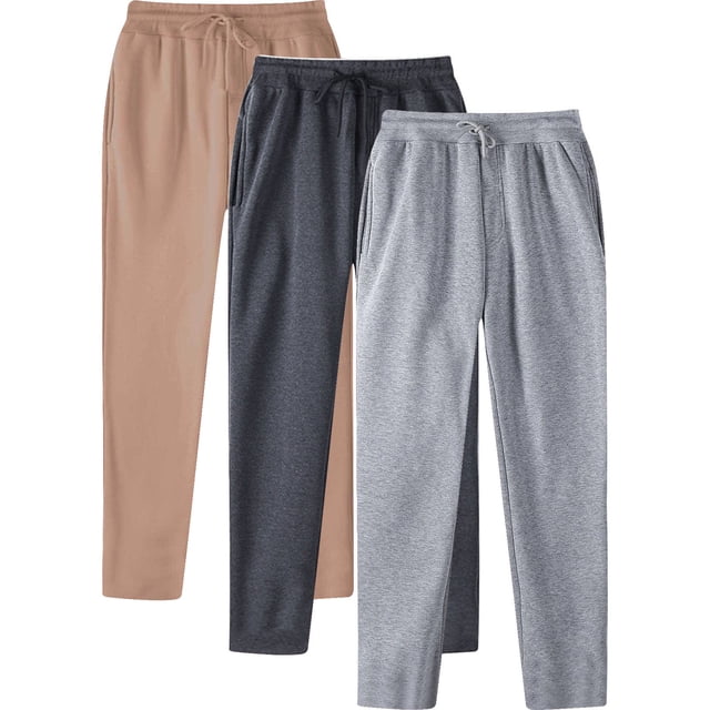 Kcodviy Male Hip Hop Pants Open Leg Pants Casual Solid Color Track Mens Relaxed Fit Cuff Lace Up Workout Mens Workout Pants with Pockets Pants with Pocket Pcs