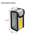 thumbnail image 1 of LiPo Li-Po Battery Fireproof Safety Guard Safe Bag 64*50*125MM, 1 of 4