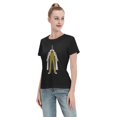 thumbnail image 4 of T-Shirt Basique à Manches Courtes pour Femme une Pièce Singe Jaune, 4 of 6