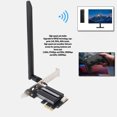 thumbnail image 4 of WiFi 6E PCIe WiFi Card for Desktop PC, 5.2,2.4GHz,5GHz and 6GHz Tri Band 4174Mbps  Adapter,Wireless Adapter Supports 10 11 Linux, 4 of 7