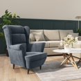 thumbnail image 1 of vidaXL Armchair Dark Gray Velvet, 1 of 6