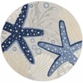 thumbnail image 1 of homeroots home decor 385075 5’ Round Blue and Gray Indoor Outdoor Area Rug, 1 of 1