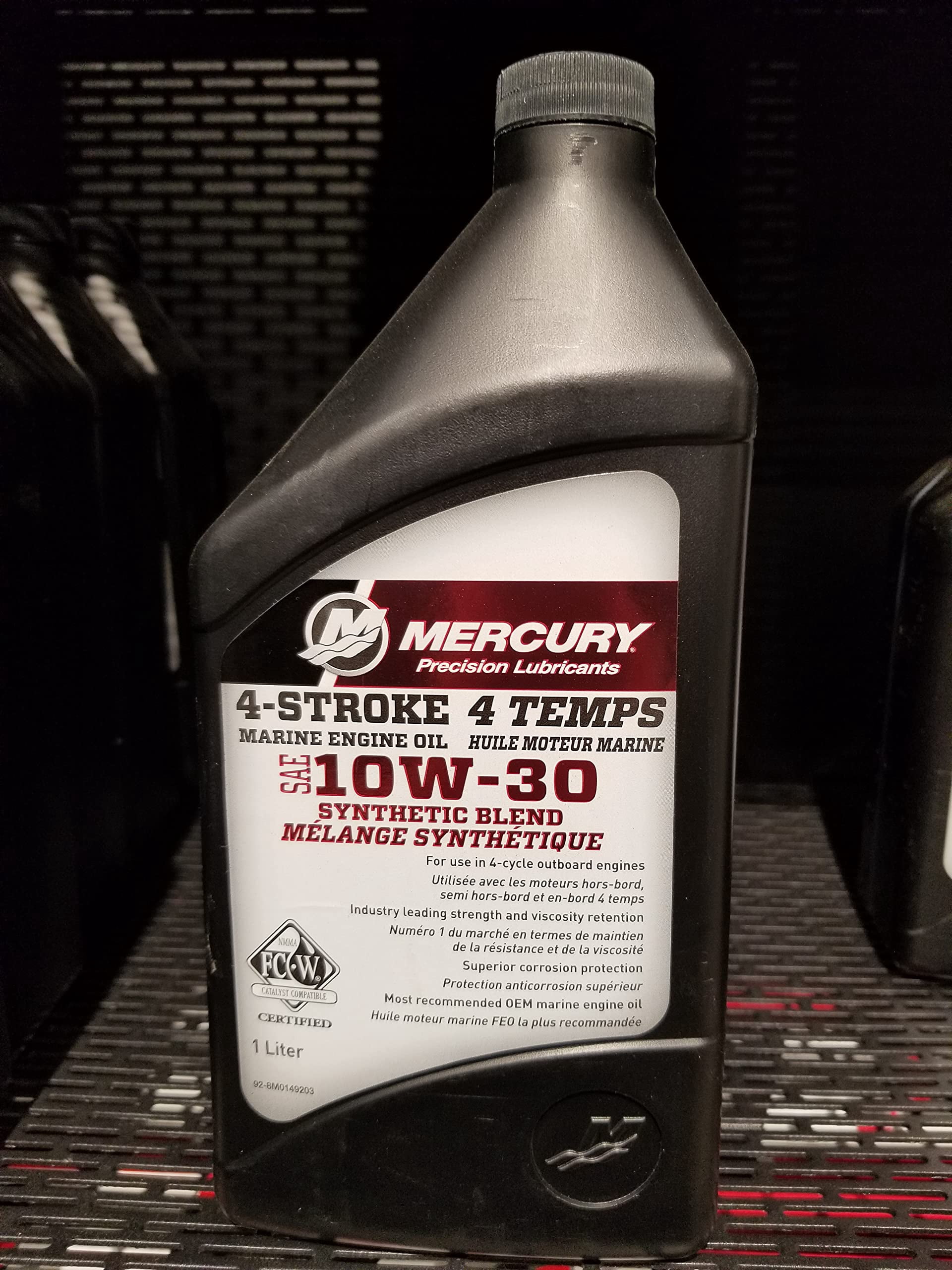 Mercury Marine 10W-30 Synthetic Blend Oil 1 Quart, 8M0149203