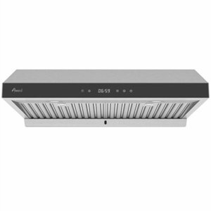 Awoco 30" Acier inoxydable sous cabinet 6 Régimes 900 Cfm Hotte avec panneau tactile en verre trempé, lumières LED, filtres à baffles et collecteur d'huile, 7" Élevé
