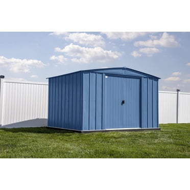 Arrow Classic Steel Storage Shed, 10x8, Blue Grey