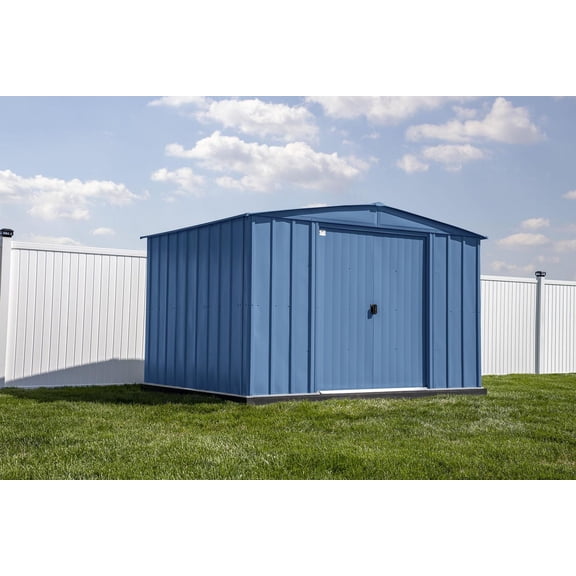 Arrow Classic Steel Storage Shed, 10x8, Blue Grey
