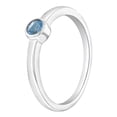thumbnail image 2 of 925 Sterling Silver Simulated Aquamarine Birthstone CZ Ring For Girls Size 4, 2 of 4