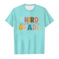 thumbnail image 4 of WEAIXIMIUNG T-Shirts pour Ados Preppy Mode pour Enfants Rentrée Scolaire Saison Imprimé Col Rond Manches Courtes T-Shirt Décontracté Haut (10), 4 of 4