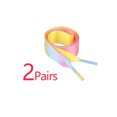 thumbnail image 3 of INSPIRE CHIC Extra Wide Shoe Laces Satin Ribbon Flat Gradient Colorful Shoe Strings for Sneakers Multi Pink 100cm/39.4", 3 of 6