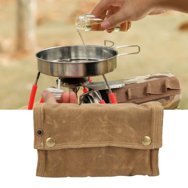 Sac à Épices Portable avec 9 Pots à Épices, Kit à Épices de Camping, Sac de Rangement pour Assaisonnement, Porte-Bouteille avec Mini Bouteille de Condiments, Ensemble de Contenants à Condiments pour Camping en Plein Air, Barbecue