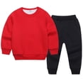 thumbnail image 1 of Boys Outfits Set - Active Two-Piece Sweatshirt and Sweatpants Jogger Pants Ensemble for Kids, 1 of 3
