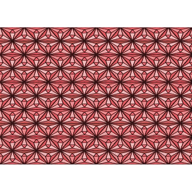 Ahgly Company Tapis d'Intérieur Rectangulaire Transitionnel Pastel Rouge Rose Lavable à la Machine, 4 Pieds x 6 Pieds