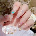 thumbnail image 1 of 1440 Pieces Glass Crystal Set Flat Back Excellent Gloss Nail Art Rhinestones DIY Handcraft Manicure Accessories Card Making Transparent, 1 of 7