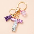 thumbnail image 2 of LYMAYTER Cute Pink Tassel Mug Accessory Initial Letter Charm Keychain - with Tassel, Heart - shaped Sequins, 2 of 7