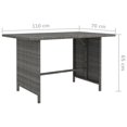 thumbnail image 4 of vidaXL 8 Piece Garden Lounge Set with Cushions Poly Rattan Grey, 4 of 5