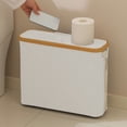 thumbnail image 4 of weibbin Transparent Toilet Paper Roll Storage Basket Toilet Paper Roll Sundries Nonslip Storage Basket With Lid, 4 of 6