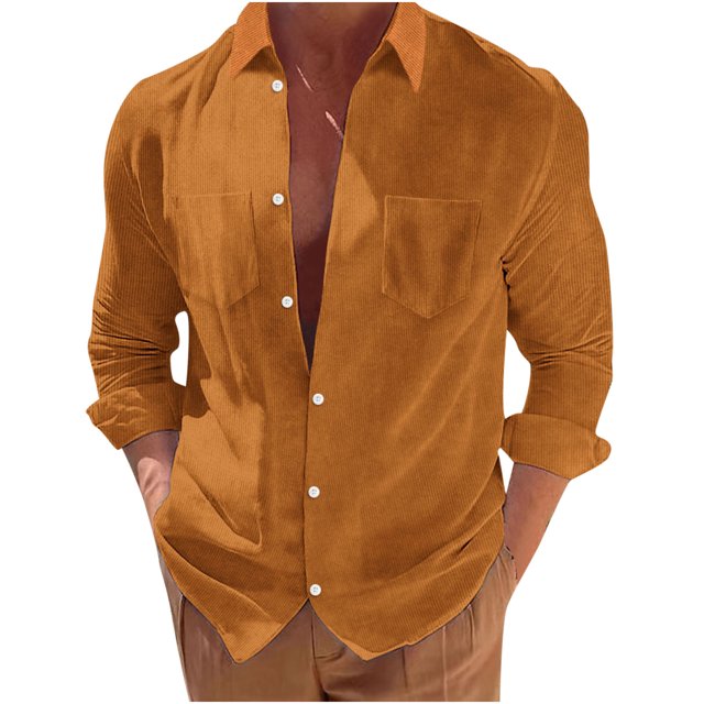 RKSTN Cardigan pour Homme Décontracté Mode Col Rabattu Chandail Uni Manches Longues Hauts en Coton Décontractés Stylés pour l'Automne
