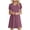 Pink, variant on RKSTN Summer Dresses for Women Casual V Neck Petal Sleeve Solid Color Swing Vacation T Shirt Dress Loose A-Line Elastic Waist Casual Beach Dresses