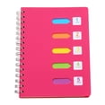 thumbnail image 1 of ZTTD 5 Subject Notebook, Spiral Notebooks College Ruled with Dividers Tabs, 240 Pages A5 Office Notebooks for Work, Professional Organizer Notebooks for Note Taking Office, Hot Pink, 1 of 9