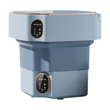 TopLLC Machine à Laver Portable, Laveuse de Lessive Grande Capacité 18 L avec Lumière Bleue, Machine à Laver Automatique Pliable avec Essoreuse 4 Modes Nettoyage en Profondeur pour sous-Vêtements, Vêtements de Bébé, Chaussette