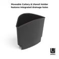 thumbnail image 2 of Umbra Sinkin Dish Rack,Smoke/Nickel, 2 of 9