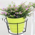 thumbnail image 3 of 4Pcs Hanging Railing Planters Flower Pot Holders Plant Iron Racks Fence Metal Potted Stand Mounted Balcony Baskets Small, 3 of 8