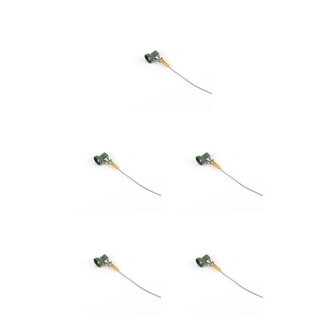 yingyy Model Railway Lamp Outdoor 1:87 Scale Streetlight Building LED Park Light Garden Yard Building Layout Decorations Type B Green 5Set