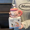thumbnail image 3 of 500Ml Snoopy Anime Cartoon Large Capacity Ceramic Mug with Lid Kawaii Children's Straw Cup Office Coffee Cup Home Milk Cup Gift, 3 of 5