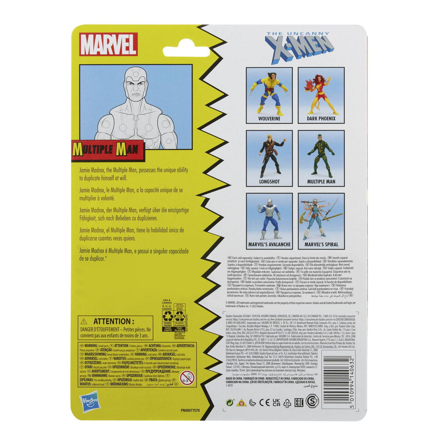 Marvel Legends Series X-Men Classic Multiple Man 6-inch Action Figure Toy, 3 Accessories