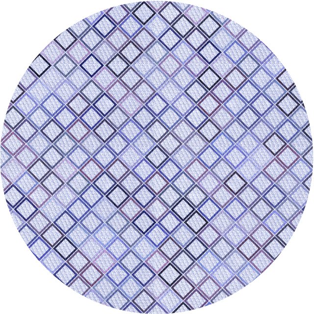 Ahgly Company Tapis Rond Lavable en Machine Intérieur Transitionnel Bleu Lavande, 3 Pieds Rond